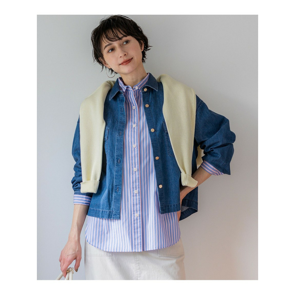 ライトダンガリー デニムショートシャツ1