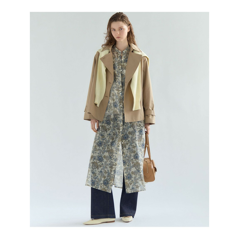 Ericaキャラコ ペイズリープリント シャツワンピース3