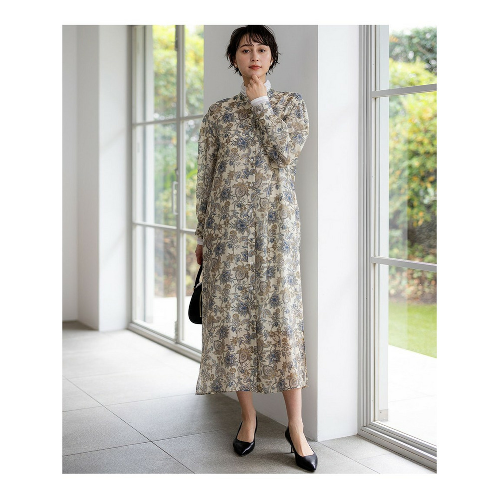 Ericaキャラコ ペイズリープリント シャツワンピース4