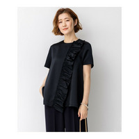 【APPLAUDIR】クリアダブルサテン フリルデザイン ブラウス