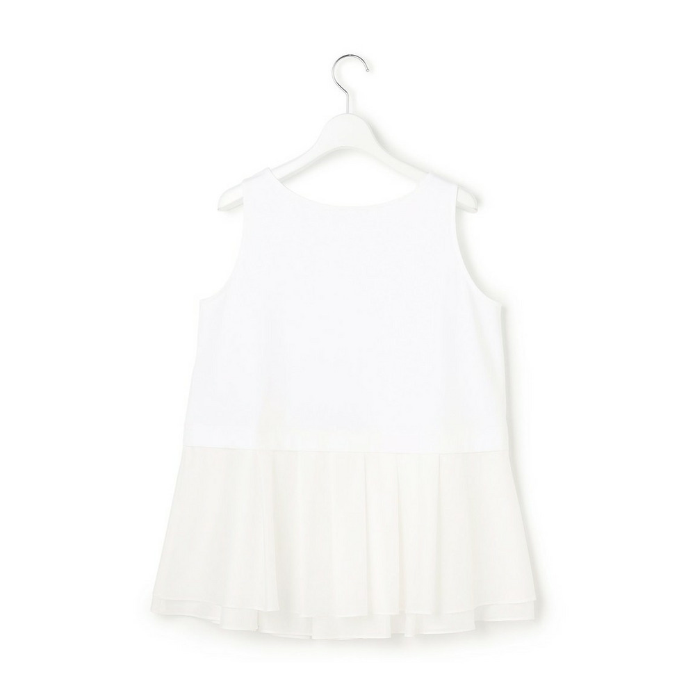 ナチュラルコットンベア シアーペプラム タンクトップ27