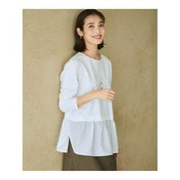 ナチュラルコットンベア シアードッキング カットソー