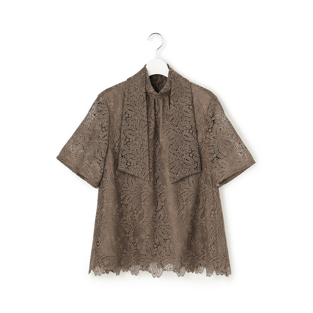 【APPLAUDIR】Brocheリボンブーケレース ブラウス