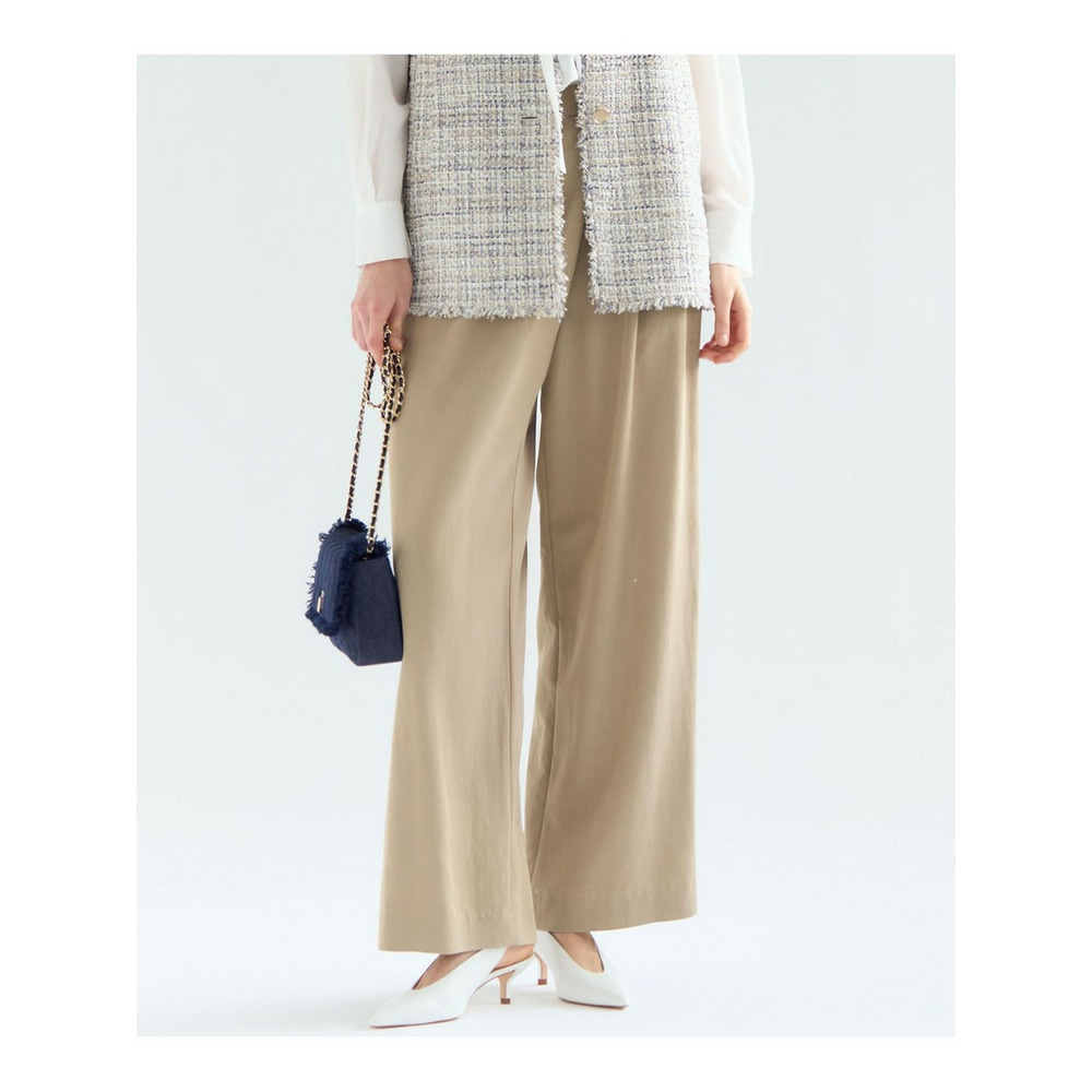 ドレープツイル アシンメトリー ワイド パンツ
