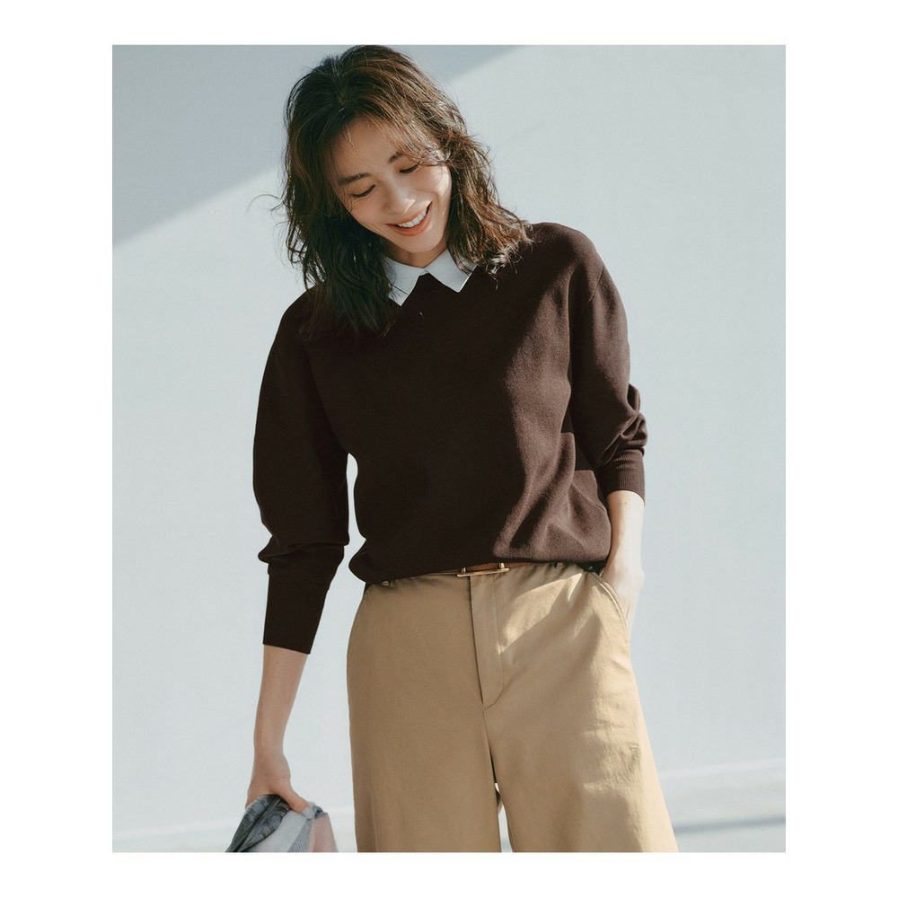 【WEB&一部店舗限定】バイカラーデザイン 2WAY ニット