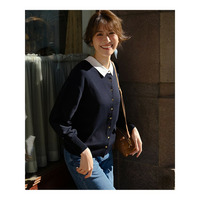 【WEB&一部店舗限定】バイカラーデザイン 2WAY ニット