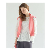 ボタニカル カットジャガード ペプラムブラウス