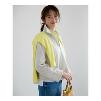 【Oggi掲載】シャイニーコットンテリー ハーフジップ スウェット