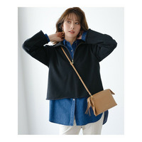 【Oggi掲載】シャイニーコットンテリー ハーフジップ スウェット