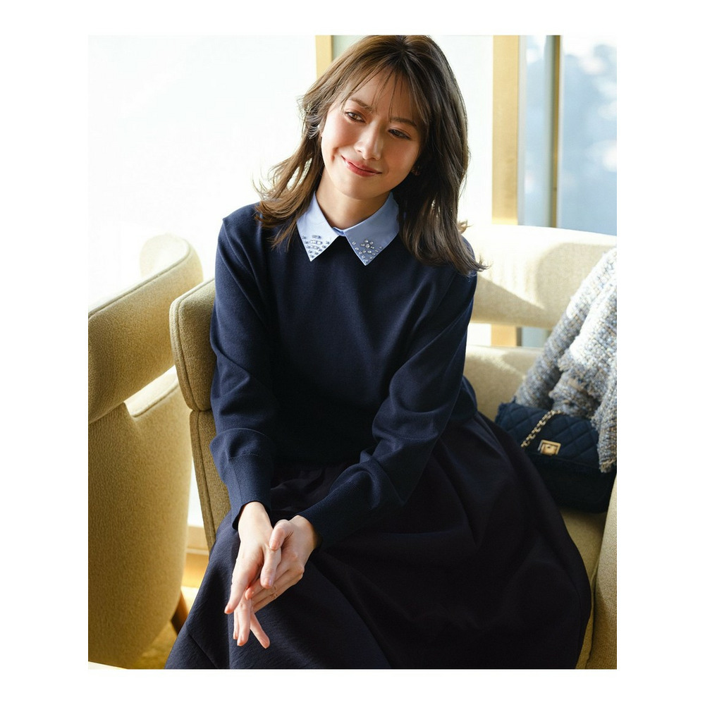 【WEB&一部店舗限定】ビジューデザイン 2WAY ニット