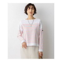 Armo-lux パネルボーダー クロップド カットソー