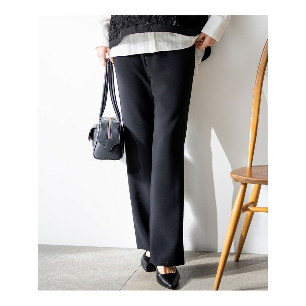 ストレッチダブルクロス フレアパンツ