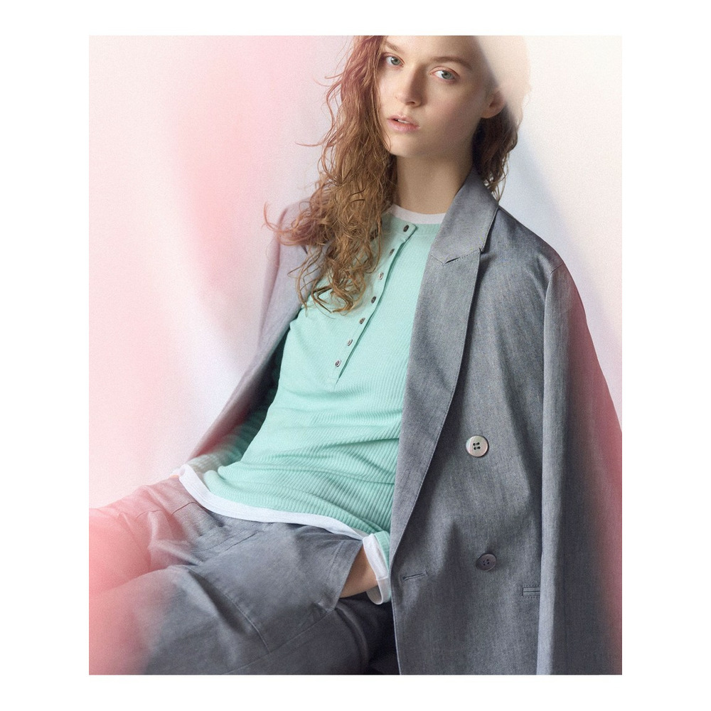 スラブツイルストレッチ オーバーサイズ ダブルジャケット2