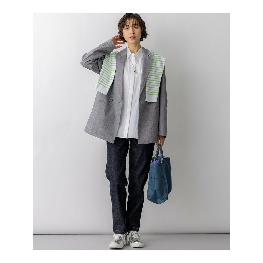 スラブツイルストレッチ オーバーサイズ ダブルジャケット6