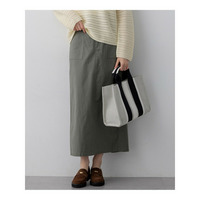 スラブツイルストレッチ Iライン スカート