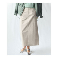 スラブツイルストレッチ Iライン スカート