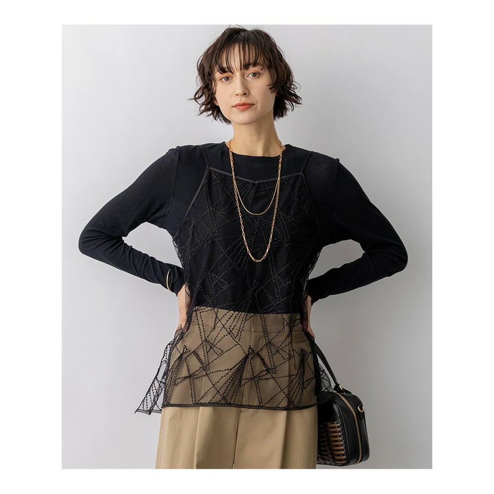 刺繍レース キャミソール