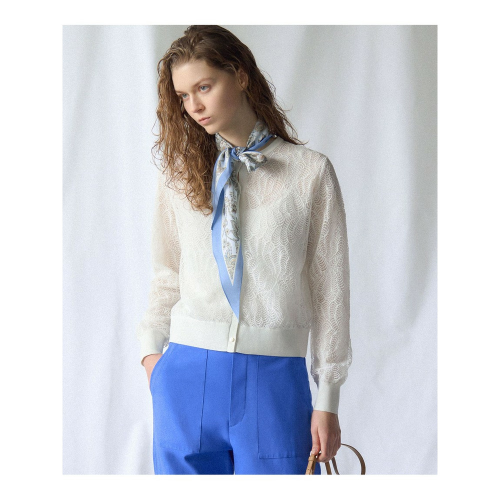 ラッセルレース ニット カーディガン