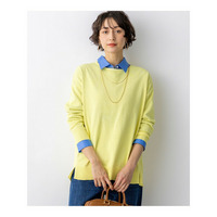 コットンポリエステルストレッチ オーバーサイズ ニット