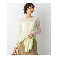 【見上愛さん着用】シアーフライス レイヤード ロンTEE