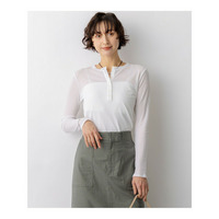 【見上愛さん着用】シアーリブ レイヤード ロンTEE