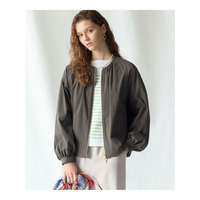 2WAYストレッチタフタ ギャザーブルゾン