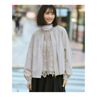 2WAYストレッチタフタ ギャザーブルゾン