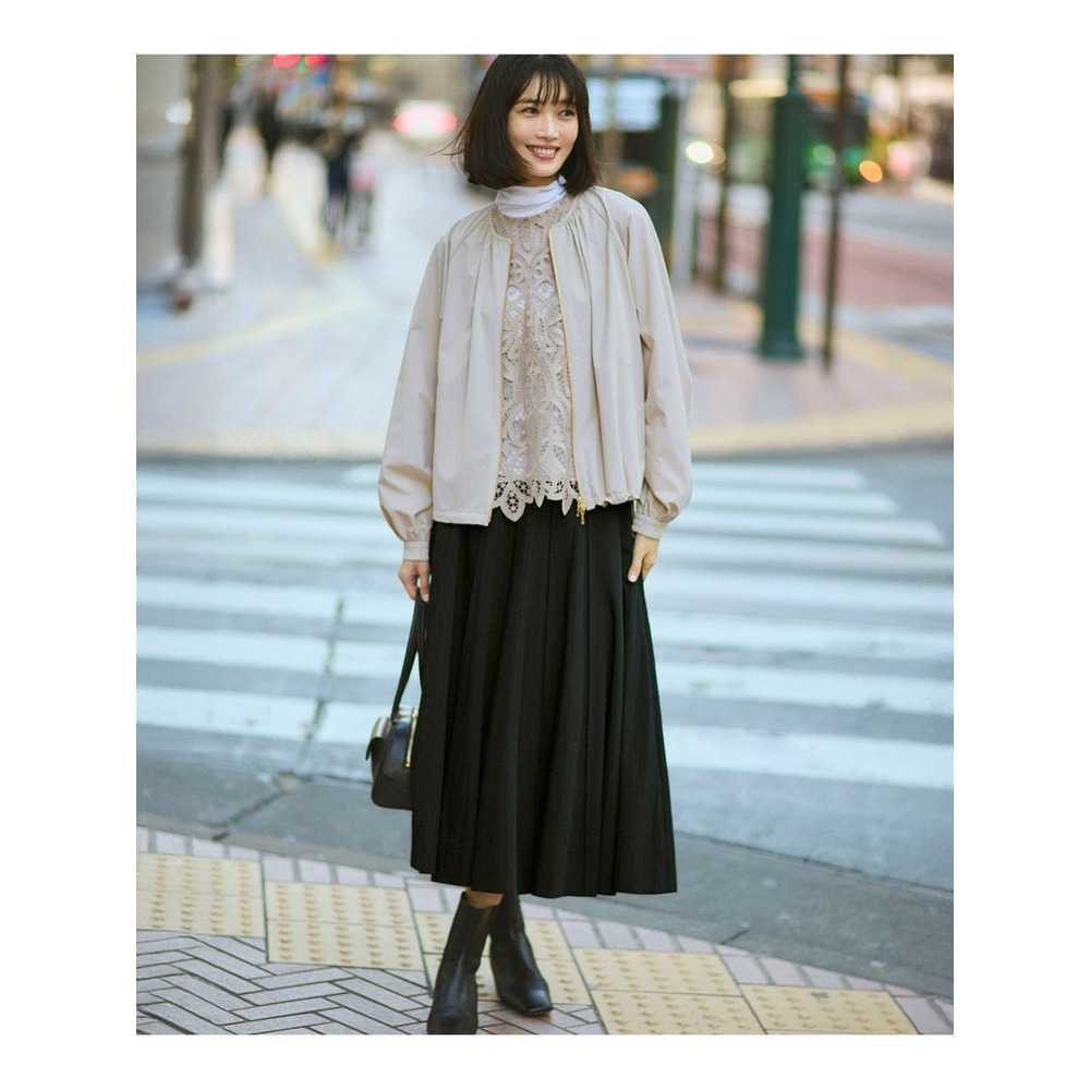 2WAYストレッチタフタ ギャザーブルゾン2