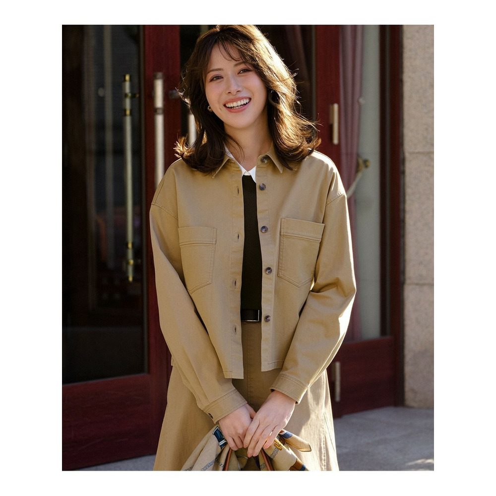 ストレッチギャバ チノ ショート シャツジャケット