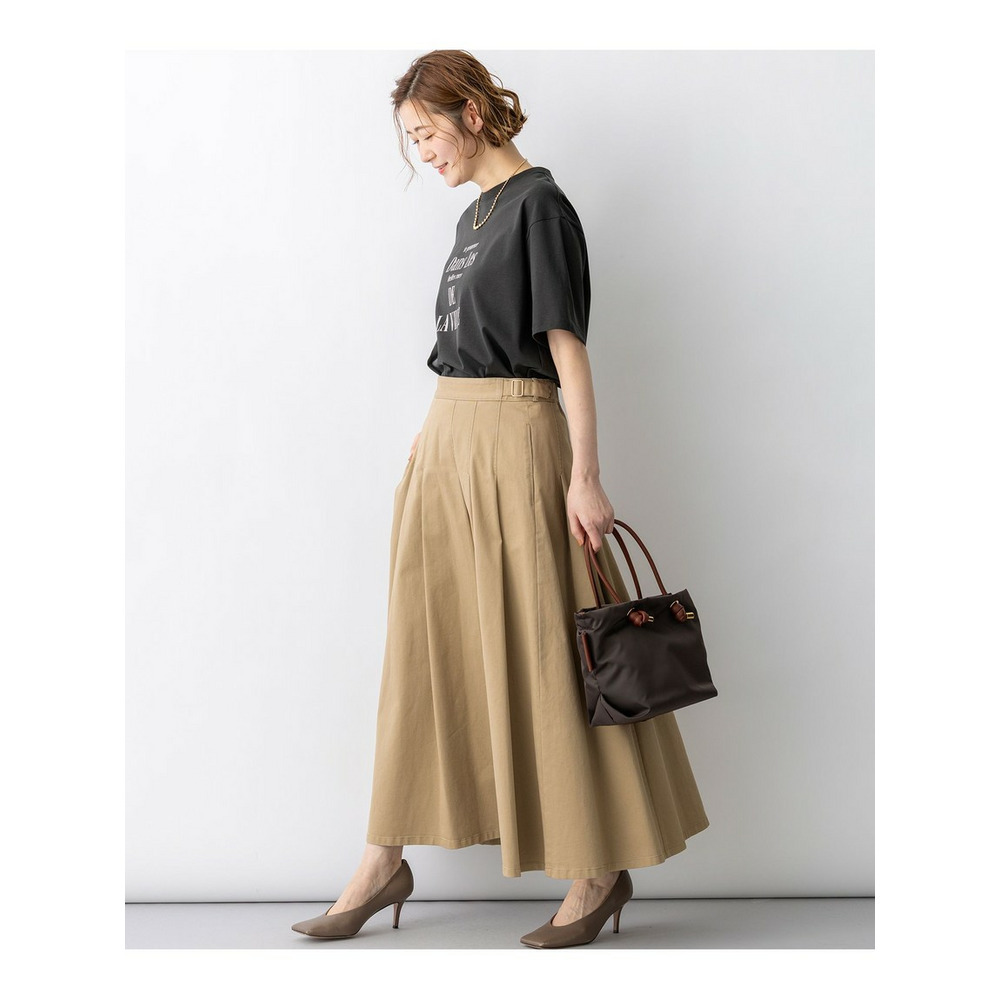 ストレッチギャバ チノ タックフレアスカート10