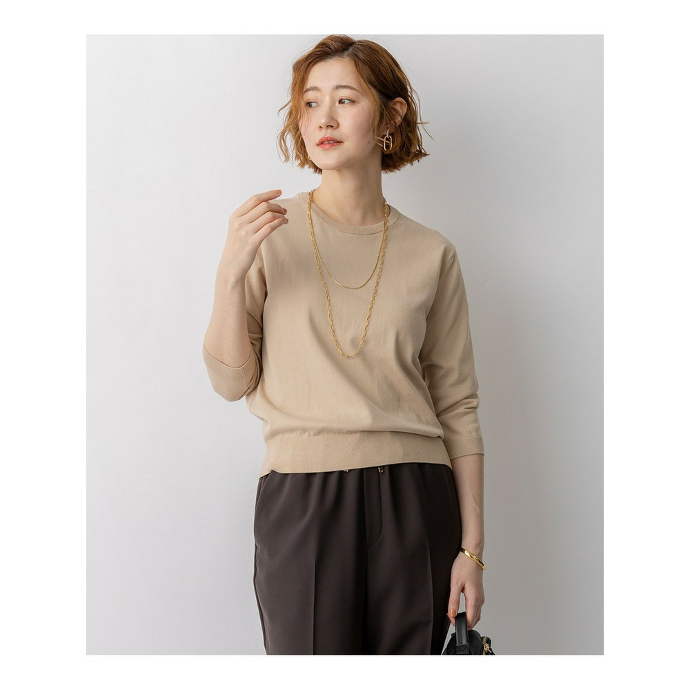 プレミアムビオコットン クルーネック ニット1