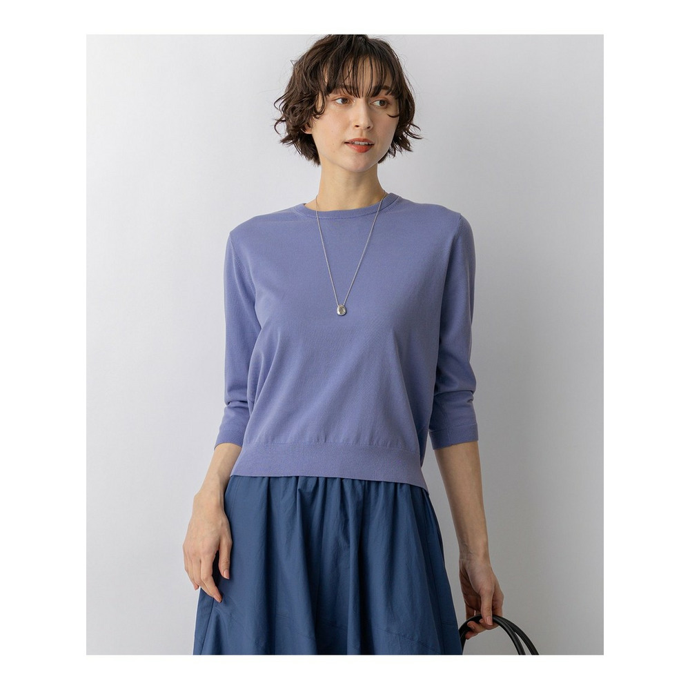 プレミアムビオコットン クルーネック ニット1