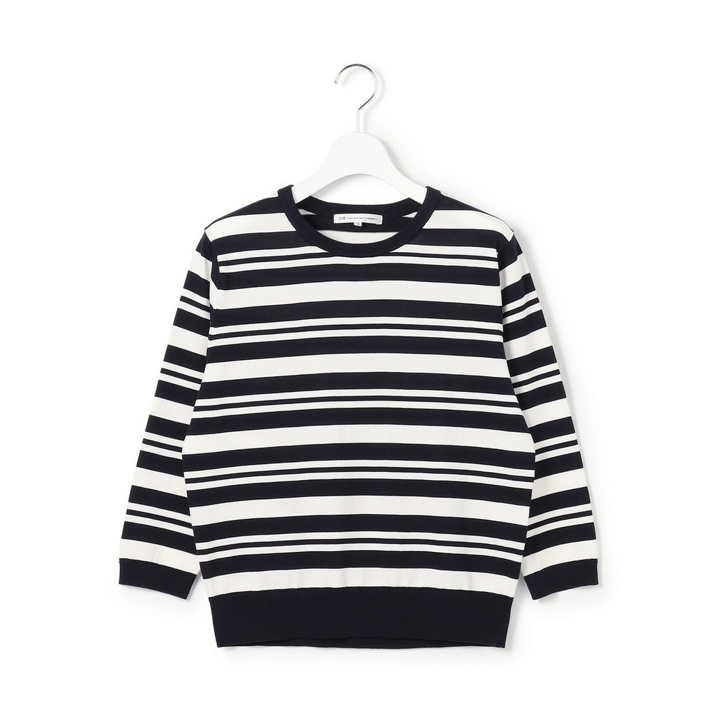 プレミアムビオコットン クルーネック ボーダー ニット5