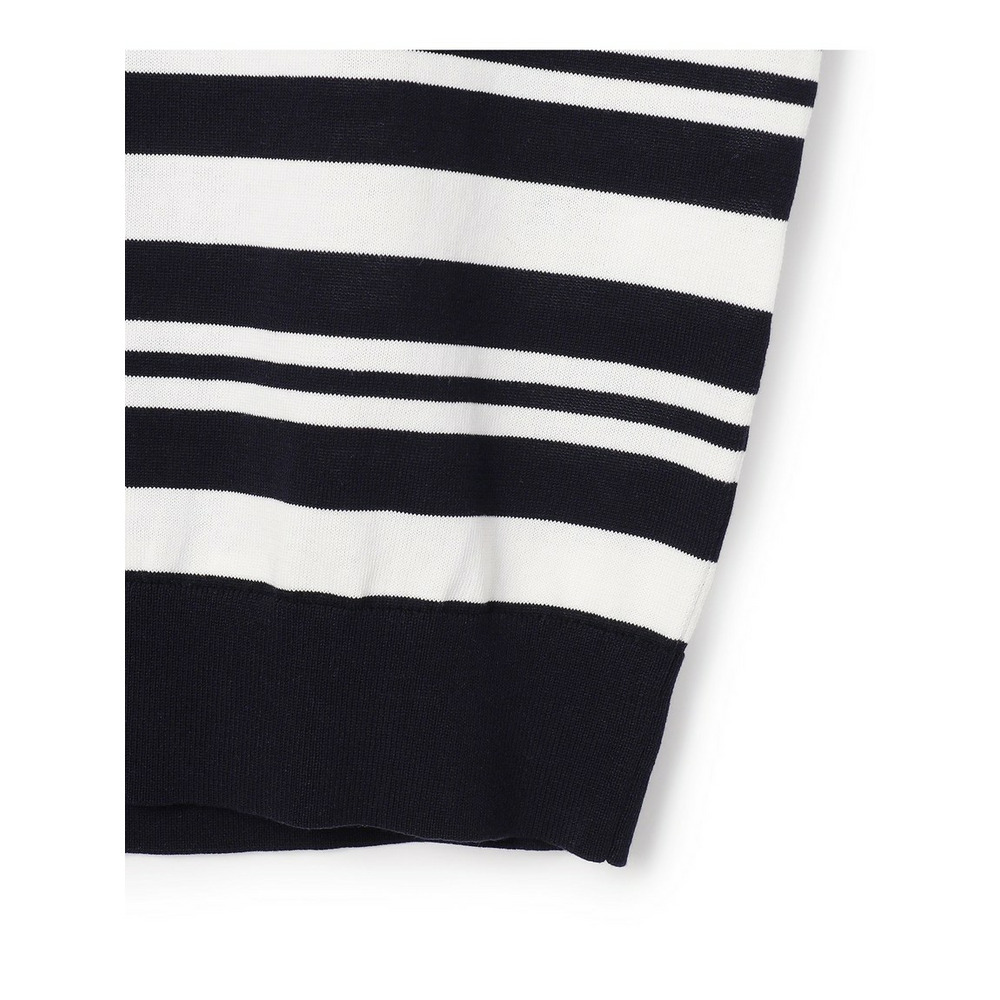 プレミアムビオコットン クルーネック ボーダー ニット9