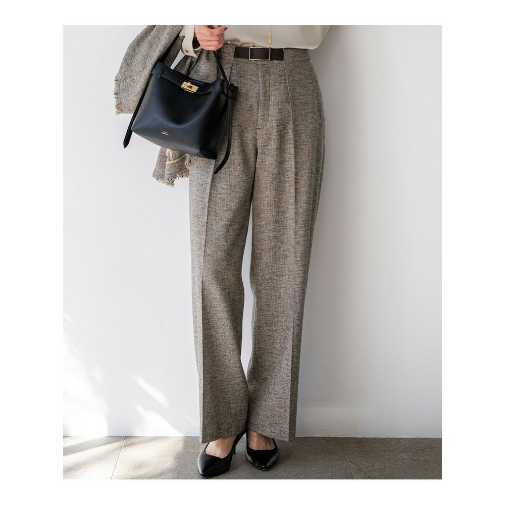 リネンライクブッチャー ワイドパンツ