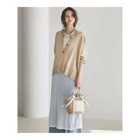 【SLOW/一部店舗限定】リンクルレース レイヤード ワンピース