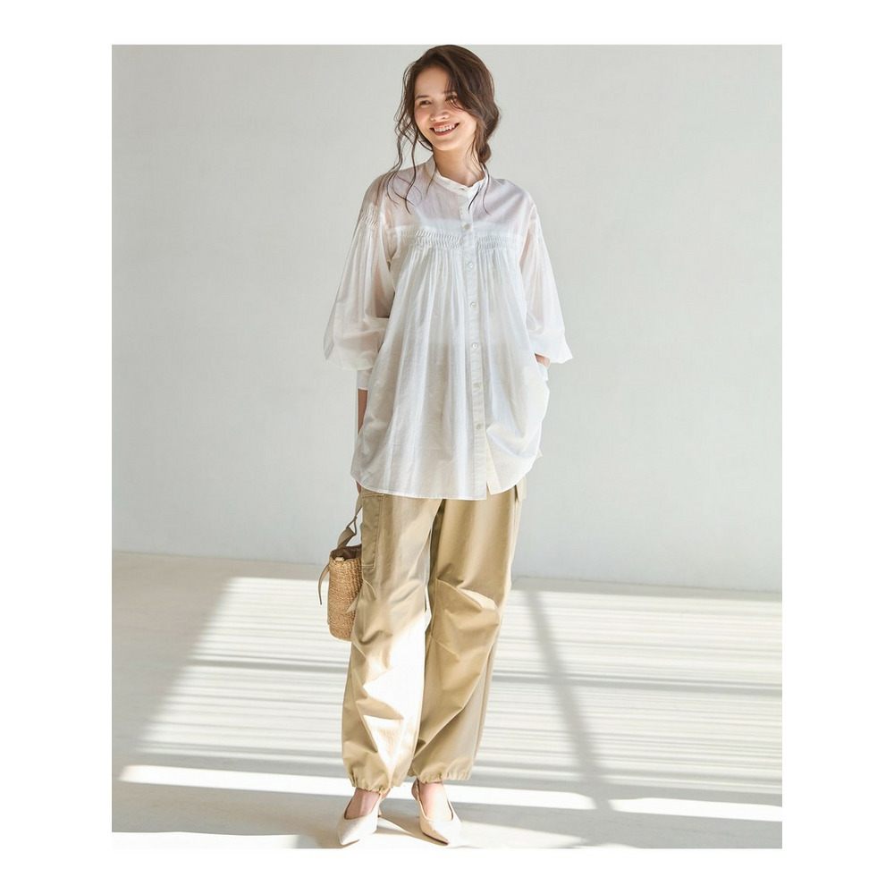 【SLOW/一部店舗限定】ハイカウントギャバ パラシュート カーゴパンツ3