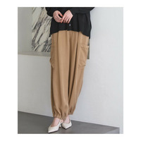 【SLOW/一部店舗限定】ガーメントツイル ワイドタック パンツ