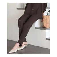 【SLOW/一部店舗限定】ホールガーメント リブニット パンツ