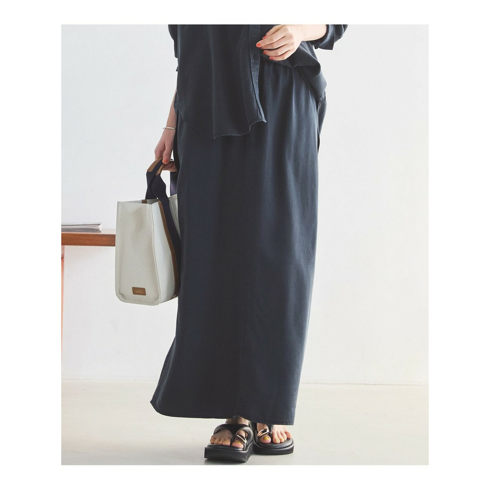 【SLOW/一部店舗限定】ガーメントツイル セミフレア スカート1