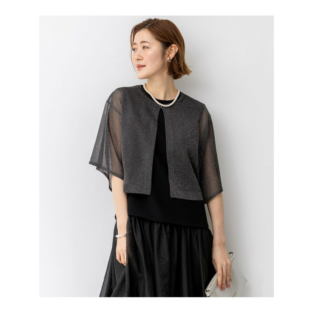 【APPLAUDIR】グロッシーニット ボレロカーディガン