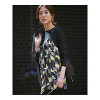 カラーリリープリント キャミソールブラウス