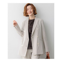 【CanCam掲載】リネンレーヨンストレッチ ダブルジャケット
