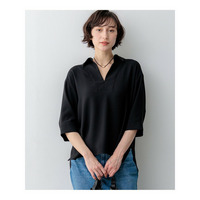 ストレッチジョーゼット スキッパー ブラウス