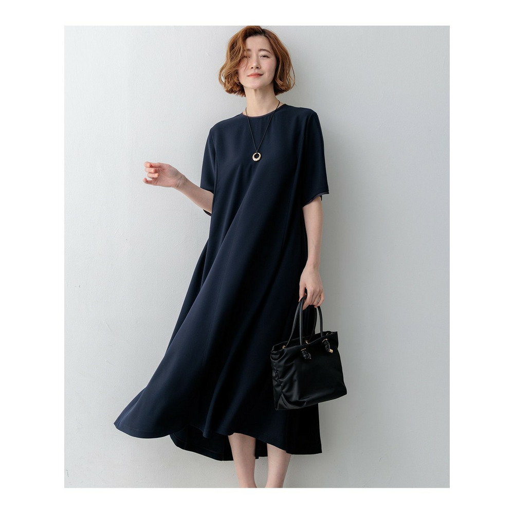 ストレッチジョーゼット フレアワンピース