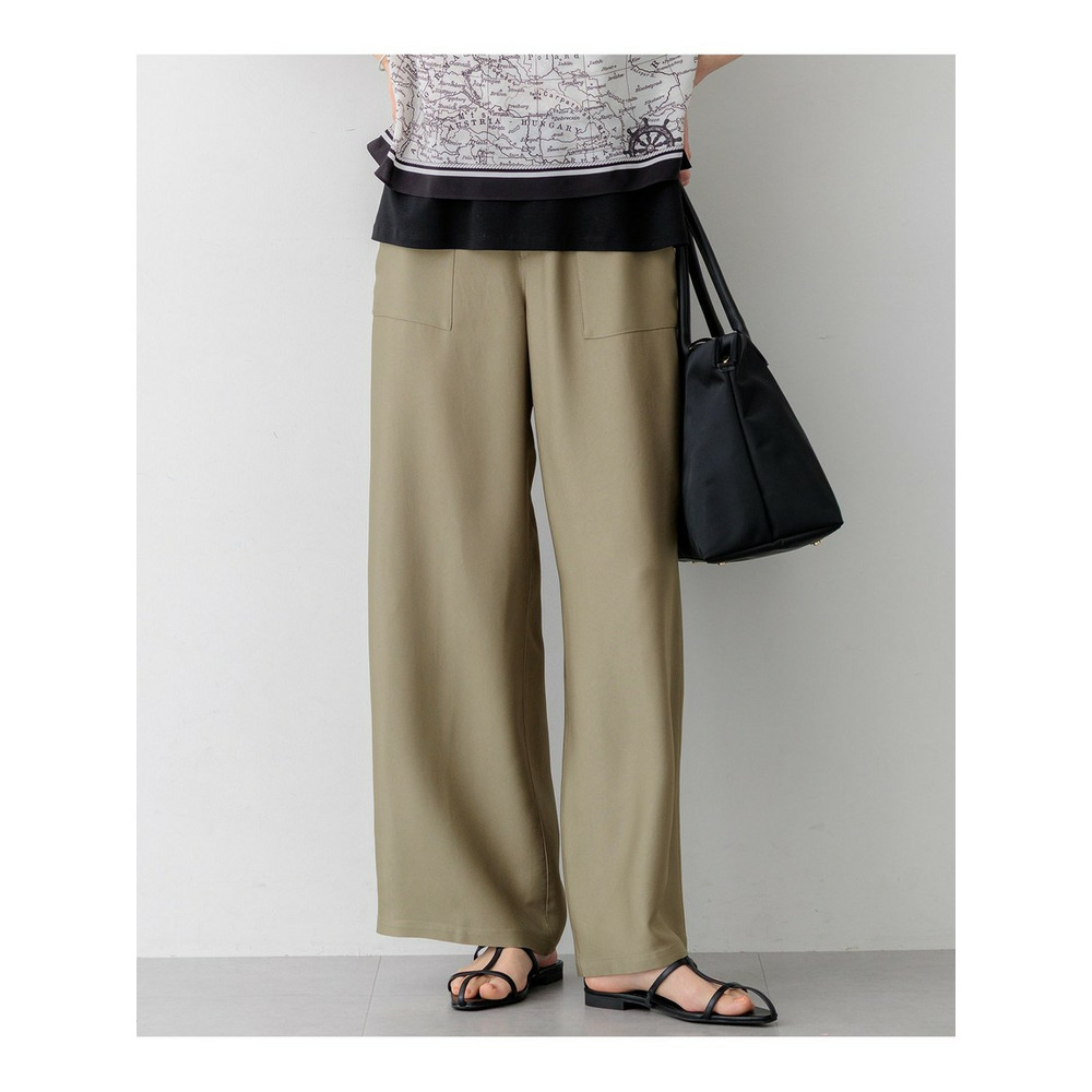 【先行予約/見上愛さん着用】ブライトカルゼ ワイド パンツ