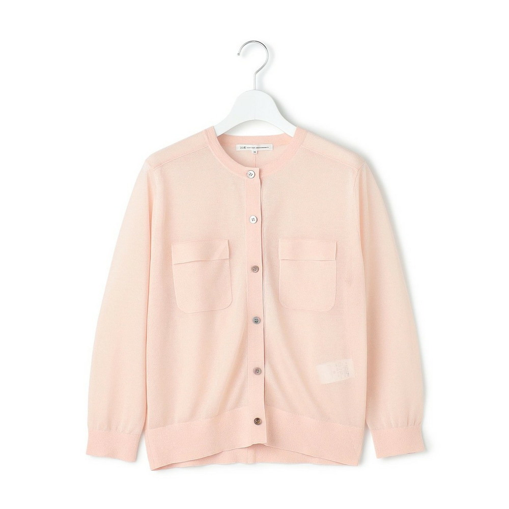 【一部先行予約/WEB&一部店舗限定カラーあり】シャイニーシアー フラップポケット カーディガン15