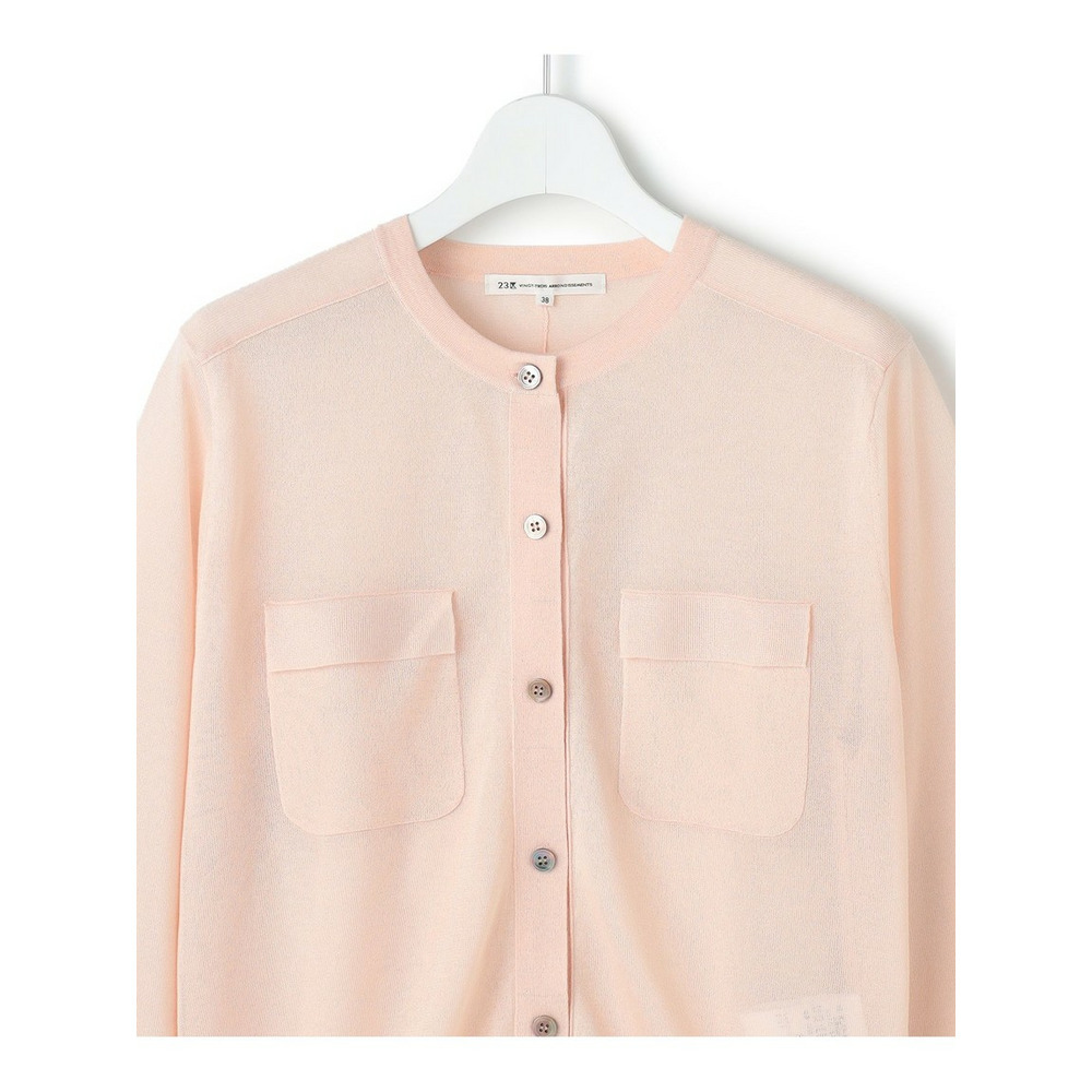 【一部先行予約/WEB&一部店舗限定カラーあり】シャイニーシアー フラップポケット カーディガン16