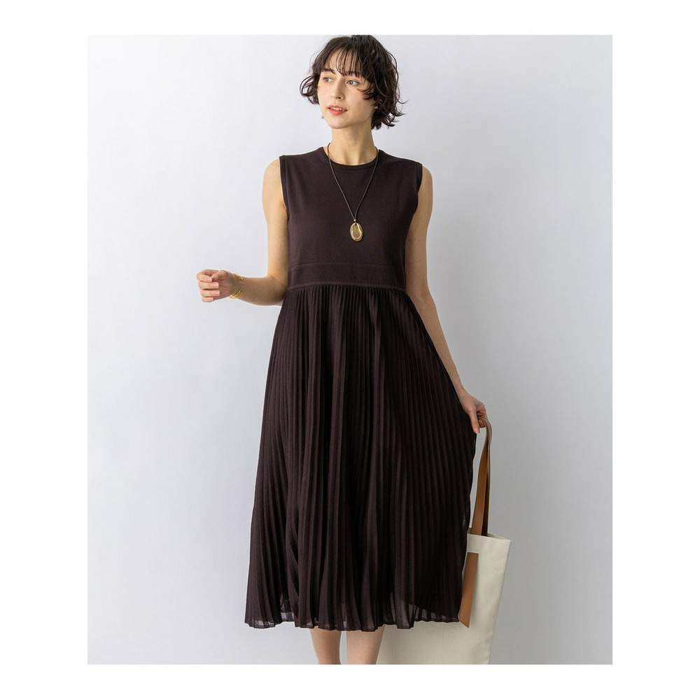 プリーツニット ワンピース