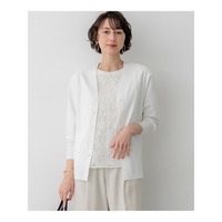 レーヨンポリエステルストレッチ Vネック カーディガン